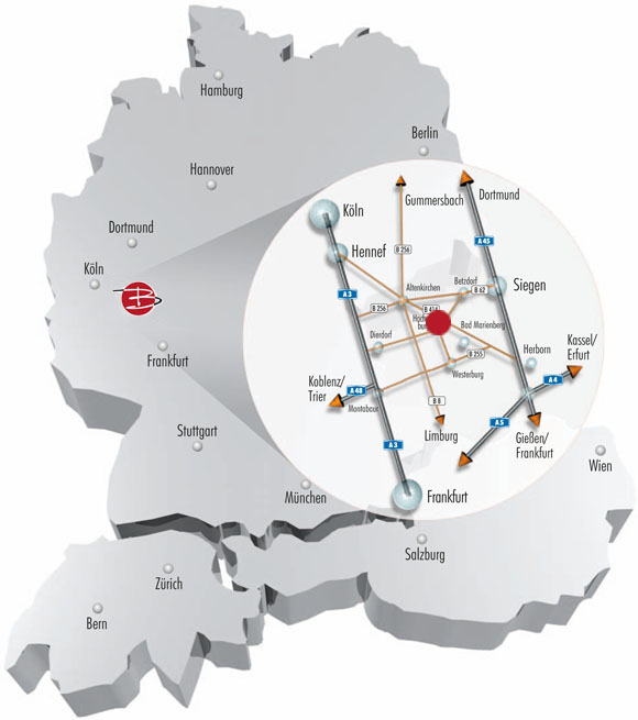 Anfahrt Becker Planungsb&uuml;ro